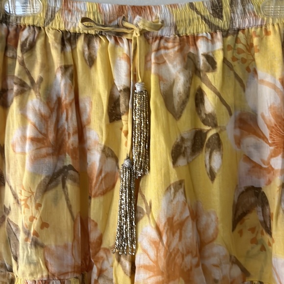 Batik Paris Chloe Laetitia Collection yellow floral palazzo pants. - Picture 3 of 5